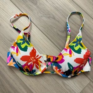 Floral bikini top